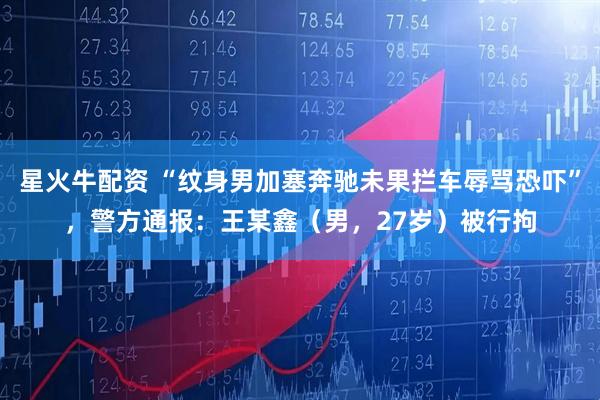 星火牛配资 “纹身男加塞奔驰未果拦车辱骂恐吓”，警方通报：王某鑫（男，27岁）被行拘